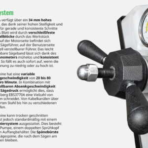 Eggenberg Metallbandsäge Hydraulisch Halbautomatisch EBS3770-A - 355 mm 400V – Bild 22