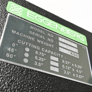 Eggenberg Metallbandsäge EBS2480 Limitierte Sonderedition in Schwarz - 225 mm 400V + GRATIS 3x Bandsägeblätter – Bild 17