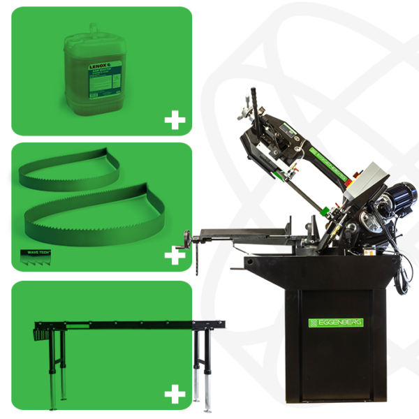 2480blk 1x Eggenberg Metallbandsäge EBS2480 Limitierte Sonderedition in Schwarz bundel 2