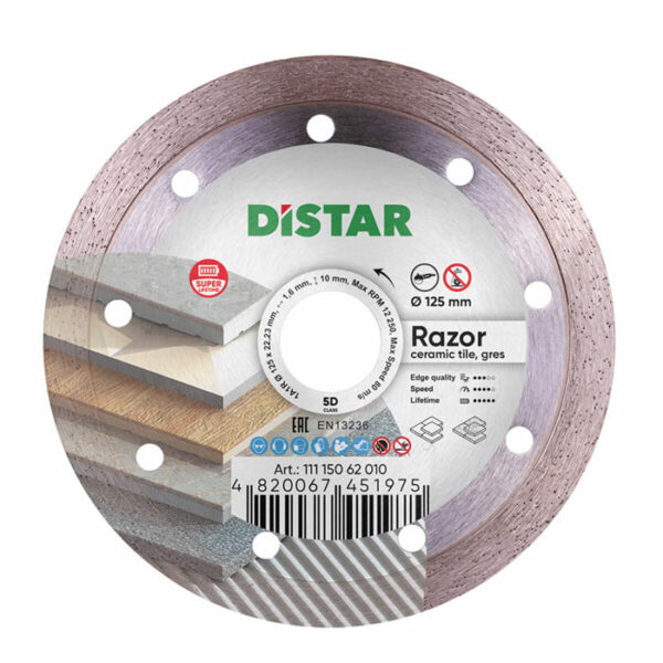 DiStar Diamantscheibe 1A1R Razor – 125/230×22,23 mm