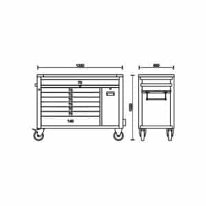 Beta RSC24AXXL Werkzeugwagen 8 Schubladen – 1.061-teilig | Beta Worker 2400 – Bild 12