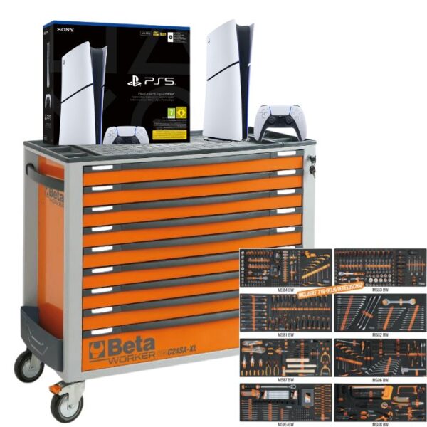 Beta 2400S XL9_E-XXL Gereedschapswagen Actie - 716-delige Gereedschapsset Beta 2400S XL9_E-XXL werkzeugwagen aktion