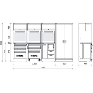 BETA RSC50 F Werkstatteinrichtung + Gratis 411-teilige Werkzeugsatz im Wert von 2.199 € – Bild 8