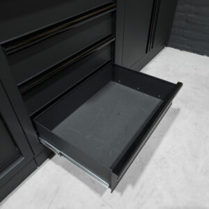 Pillar Werkstatteinrichtung Modular – Hartholz-Arbeitsplatte – Tiefe 61,5 cm – Midnight Black Design – Bild 14