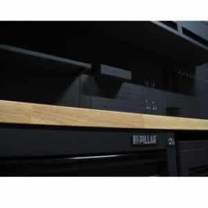 Pillar Werkstatteinrichtung Modular – Hartholz-Arbeitsplatte – Tiefe 61,5 cm – Midnight Black Design – Bild 7