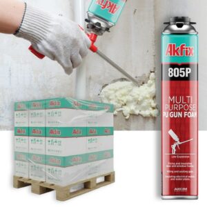 AKFIX 805P MULTI GUNFOAM PU-Montageschaum hellgelb 750 ml – 1K PU-Schaum für präzise Anwendung