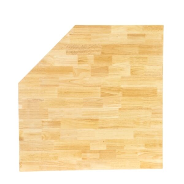 Pillar Gummibaumholz-Eck-Arbeitsplatte 860x860 mm - Tiefe Arbeitsplatte 38 mm