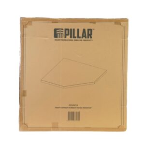 Pillar Gummibaumholz-Eck-Arbeitsplatte 860x860 mm - Tiefe Arbeitsplatte 38 mm – Bild 3