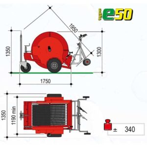 Speedy Rain E50 Bewässerungswagen 160m Ø50mm – Elektrischer Antrieb inkl. Sprühwagen & Akkusystem – Bild 5