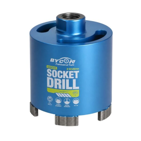 BYCON Dozenboor droog M16 - Banana slot - voor machines zonder percussie BYCON Dosenbohrer Trocken M16 - Banana slot - für Maschinen ohne Schlagfunktion - Ø68-82 mm