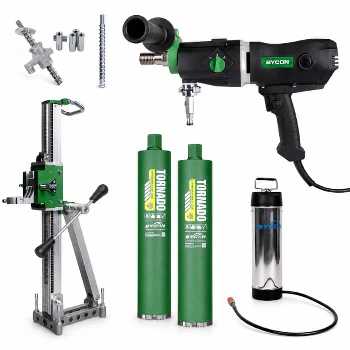 BYCON DMP-132P Nassbohrset PRO | inkl. DSP-162 Ständer & 2 Diamantbohrkronen