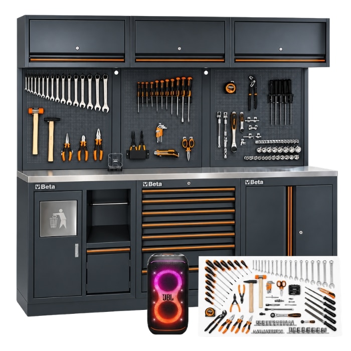 Beta C45PRO 2.0 AX Werkstatteinrichtung mit 157-teiligem Werkzeugsatz + gratis JBL PartyBox 320
